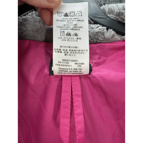 Patagonia Pelage Jacket Women's XS Gray Full Zip Snap Curly Fleece Fuzzy EUC - Picture 8 of 13